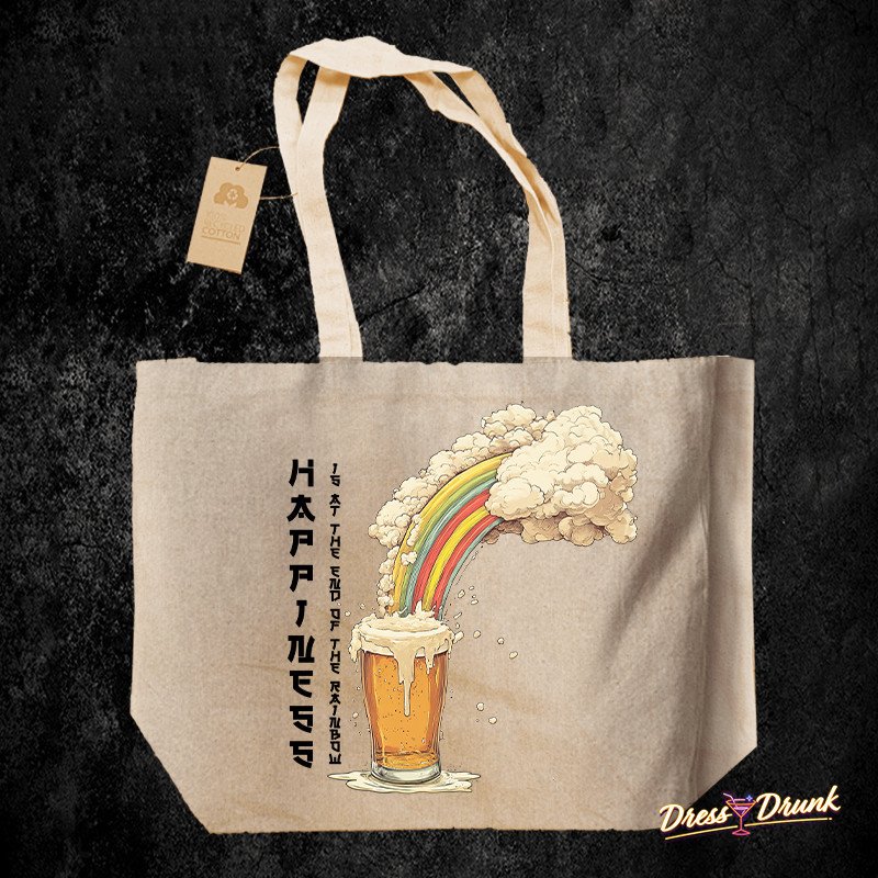 Tote Bag Happiness is at the end of the Rainbow